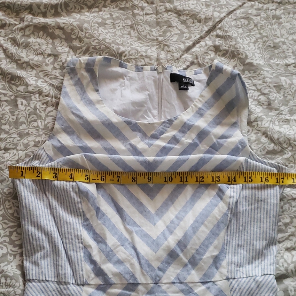 A.N.A nautical blue & white stripe dress - Picture 8 of 8